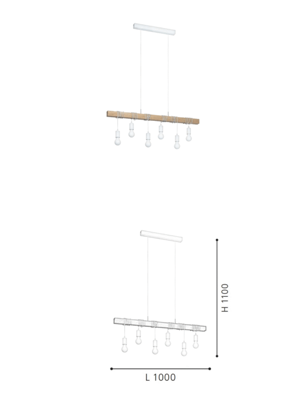 Creative Steel Wooden Chandelier Light Modern Design Pendant Lights for Dining Living Room Home Wooden Lighting