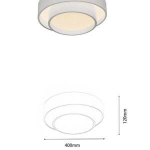 Cream-colored modern minimalist bedroom ceiling light - Image 2
