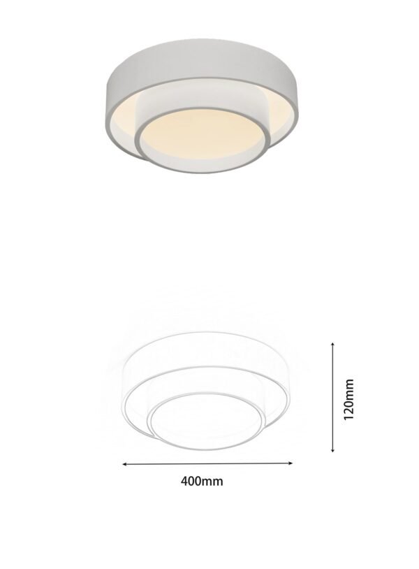 Cream-colored modern minimalist bedroom ceiling light - Image 2