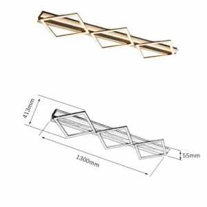 Modern Geometric Ceiling Light - Image 3