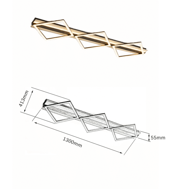 Modern Geometric Ceiling Light - Image 3