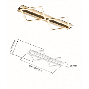 Modern Geometric Ceiling Light - Image 3