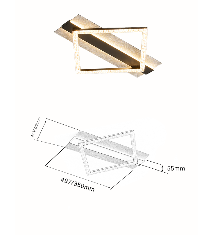 Modern Geometric Ceiling Light - Image 3