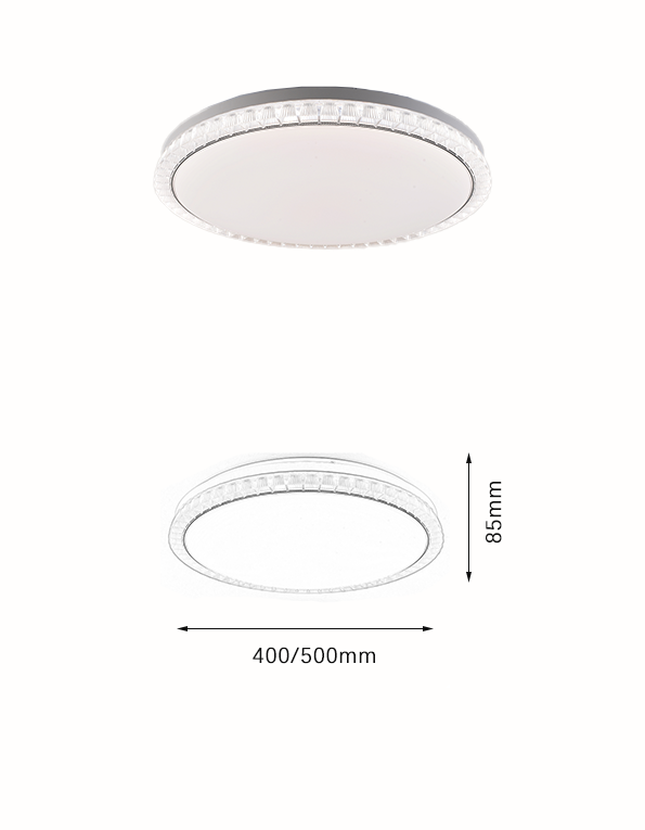 Modern Luxury Crystal Ceiling Light for Bedroom (Tricolor Light) - Image 3