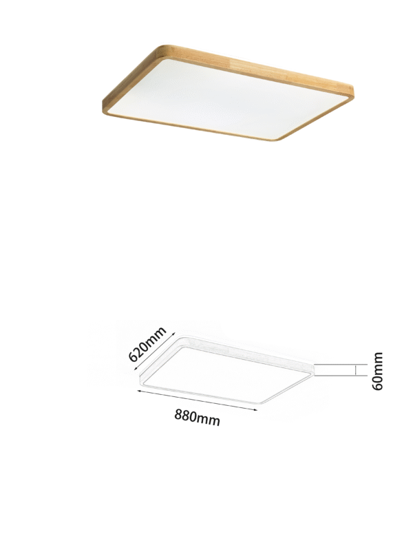 2025 Walnut Wood Grain Vintage Style Living Room Ceiling Light - Image 3