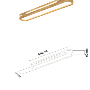 Creative wooden entryway Chinese-style balcony entrance long strip ceiling light - Image 3