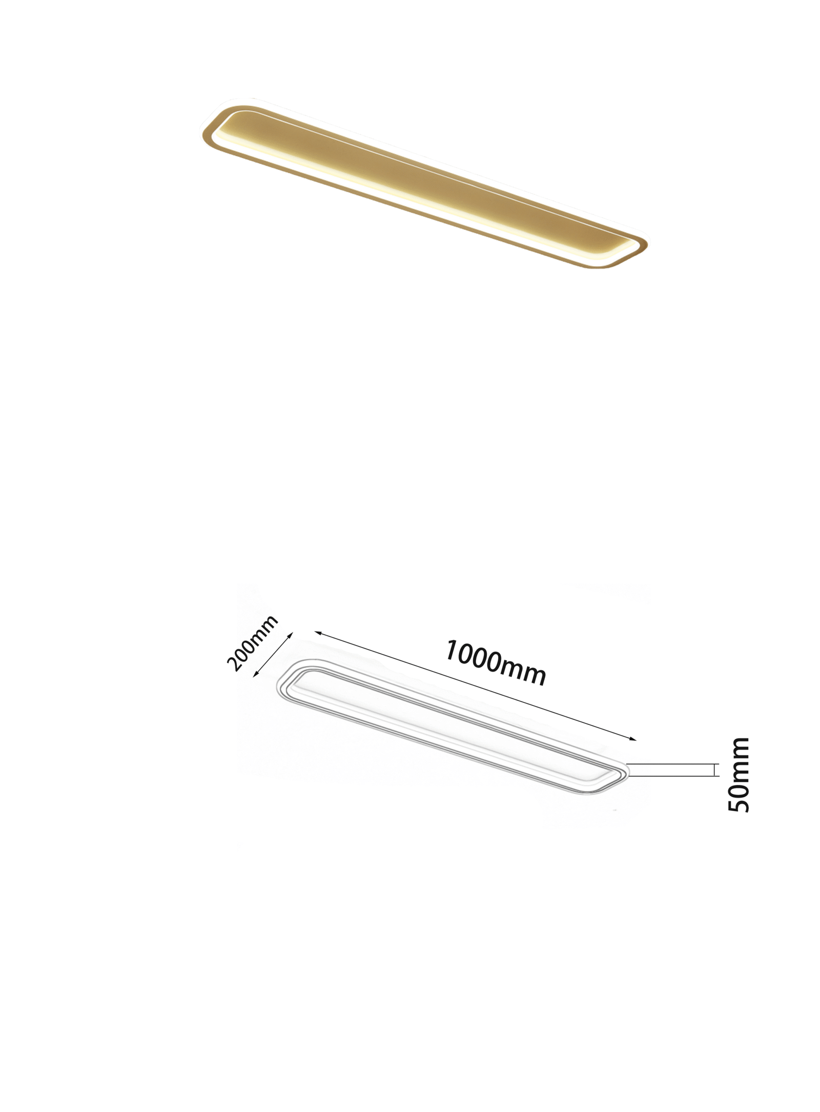 Modern minimalist long ceiling light for bedroom walk-in closet - Image 3