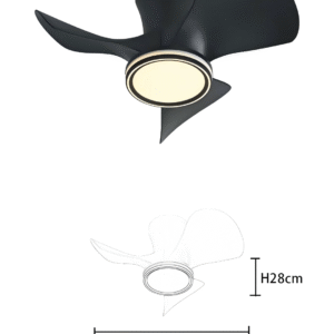 Modern 3-Blade Ceiling Fan Light (D56xH28cm) - Stylish Fan Lamp for Contemporary Interiors - Image 2