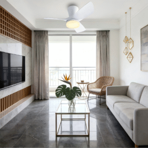 Stylish White Ceiling Fan Light - 3-Blade Contemporary Fan Lamp with Lighting