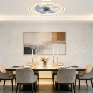 2-Size Ceiling Fan Light (D430/500mm) Remote Control Fan Lamp for Modern Interiors - Image 3