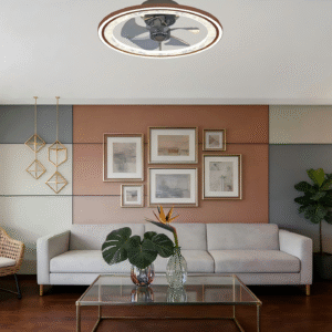 2-Size Ceiling Fan Light (D430/500mm) Remote Control Fan Lamp for Modern Interiors