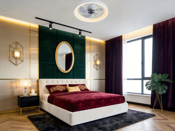 Modern Round Ceiling Fan Light - 5-Blade Design, Elegant Fan Lamp for Contemporary Home Interiors