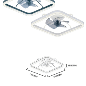 Minimalist White Ceiling Fan Light - 30W-60W LED, Elegant Fan Lamp for Contemporary Spaces - Image 2