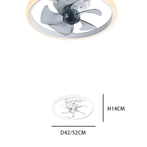 Luxury Round Ceiling Fan Light  - Textured Accent, Modern Fan Lamp for Contemporary Spaces - Image 2