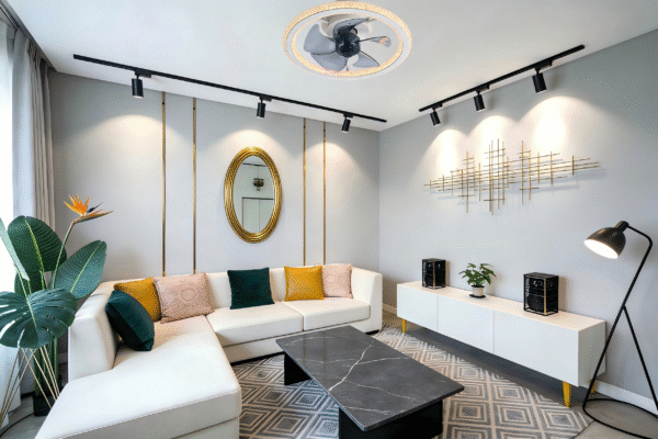 Luxury Round Ceiling Fan Light -  Modern Fan Lamp for Luxury Bedrooms