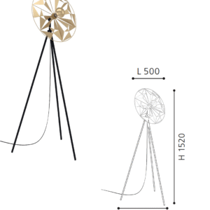 Black & Gold Starburst Floor Lamp - Modern Luxury Geometric Standing Light for Living Room/Bedroom - Image 2