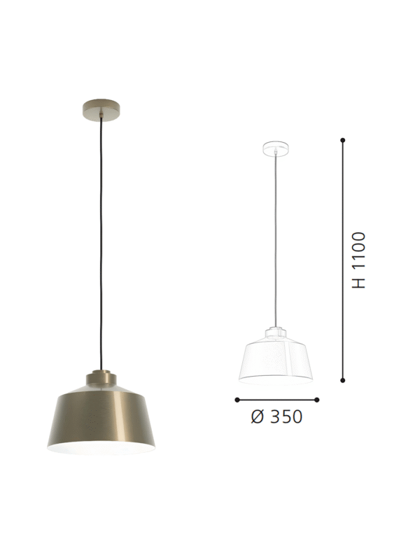 Pendant Light - Modern Industrial Hanging Lamp for Living Room/Workspace