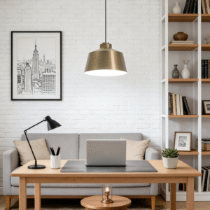 Pendant Light - Modern Industrial Hanging Lamp for Living Room/Workspace
