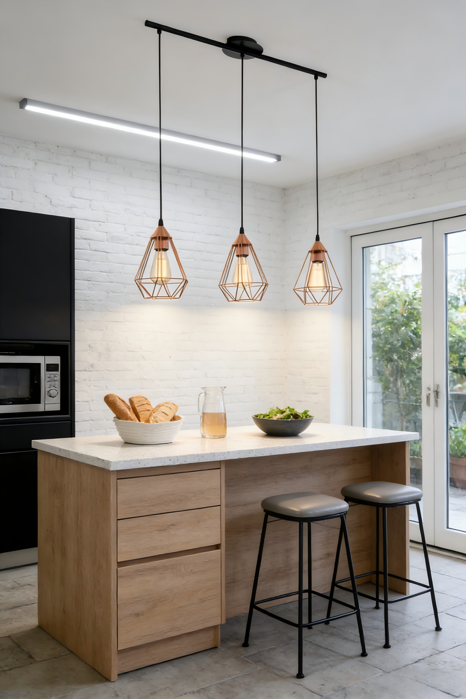 325mm Diameter Wireframe Pendant - 1100mm Height Ceiling Lighting for Modern Home Decor - Image 1