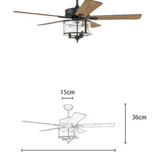Frosted Glass 52-inch AC Motor Fan Light - Image 2