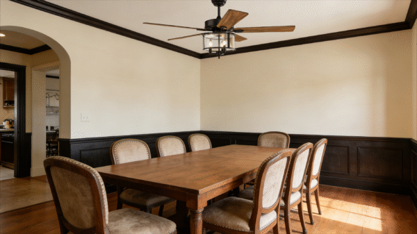 Frosted Glass 52-inch AC Motor Fan Light