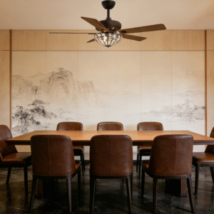 Vintage Crystal 52-inch AC Motor Fan Light