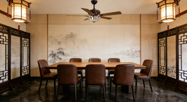 Vintage Crystal 52-inch AC Motor Fan Light