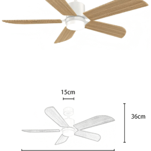 Rattan Style 52-inch DC Motor Fan Light - Image 2