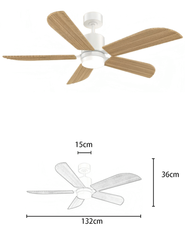 Rattan Style 52-inch DC Motor Fan Light