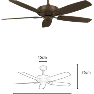 Multi-Color 5-Blade 52-inch AC Motor Fan Light - Image 2