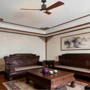 Minimalist Wood Grain 52-inch DC Motor Fan Light