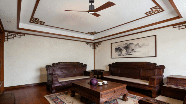 Minimalist Wood Grain 52-inch DC Motor Fan Light