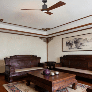 Minimalist Wood Grain 52-inch DC Motor Fan Light