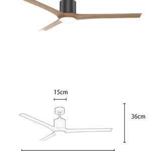 Minimalist Wood Grain 52-inch DC Motor Fan Light - Image 2