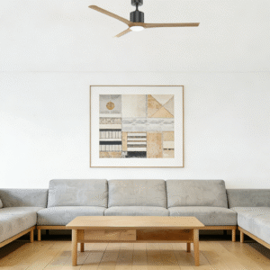 Minimalist Wood Grain 52-inch DC Motor Fan Light
