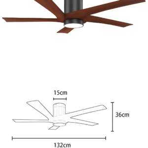 52-inch DC Motor Wooden Blade Fan Light - Image 2