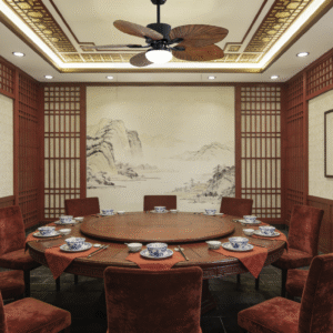 2-in-1 Removable Light 52-inch DC Motor Wood Grain Fan Light