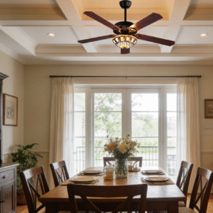 Tiffany Light 52-inch AC Motor Fan Light