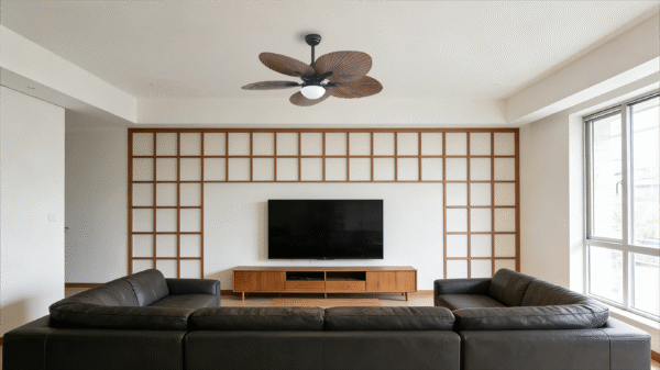 2-in-1 Removable Light 52-inch DC Motor Wood Grain Fan Light