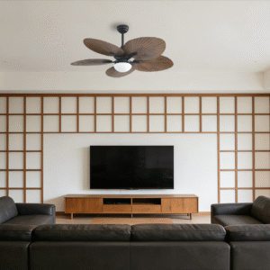 2-in-1 Removable Light 52-inch DC Motor Wood Grain Fan Light