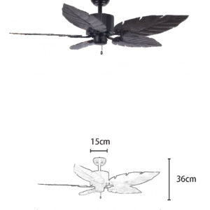 Black Leaf 52-inch DC Motor Fan Light - Image 2
