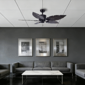 Black Leaf 52-inch DC Motor Fan Light