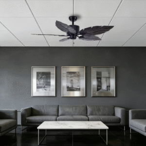 Black Leaf 52-inch DC Motor Fan Light