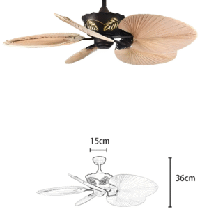 Palm Leaf 52-inch DC Motor Fan Light - Image 2