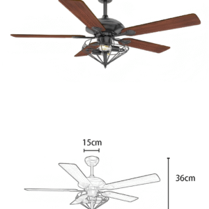Rose Gold Light Kit 52-inch AC Motor Fan Light - Image 2