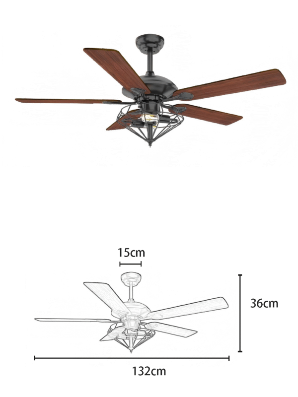 Rose Gold Light Kit 52-inch AC Motor Fan Light