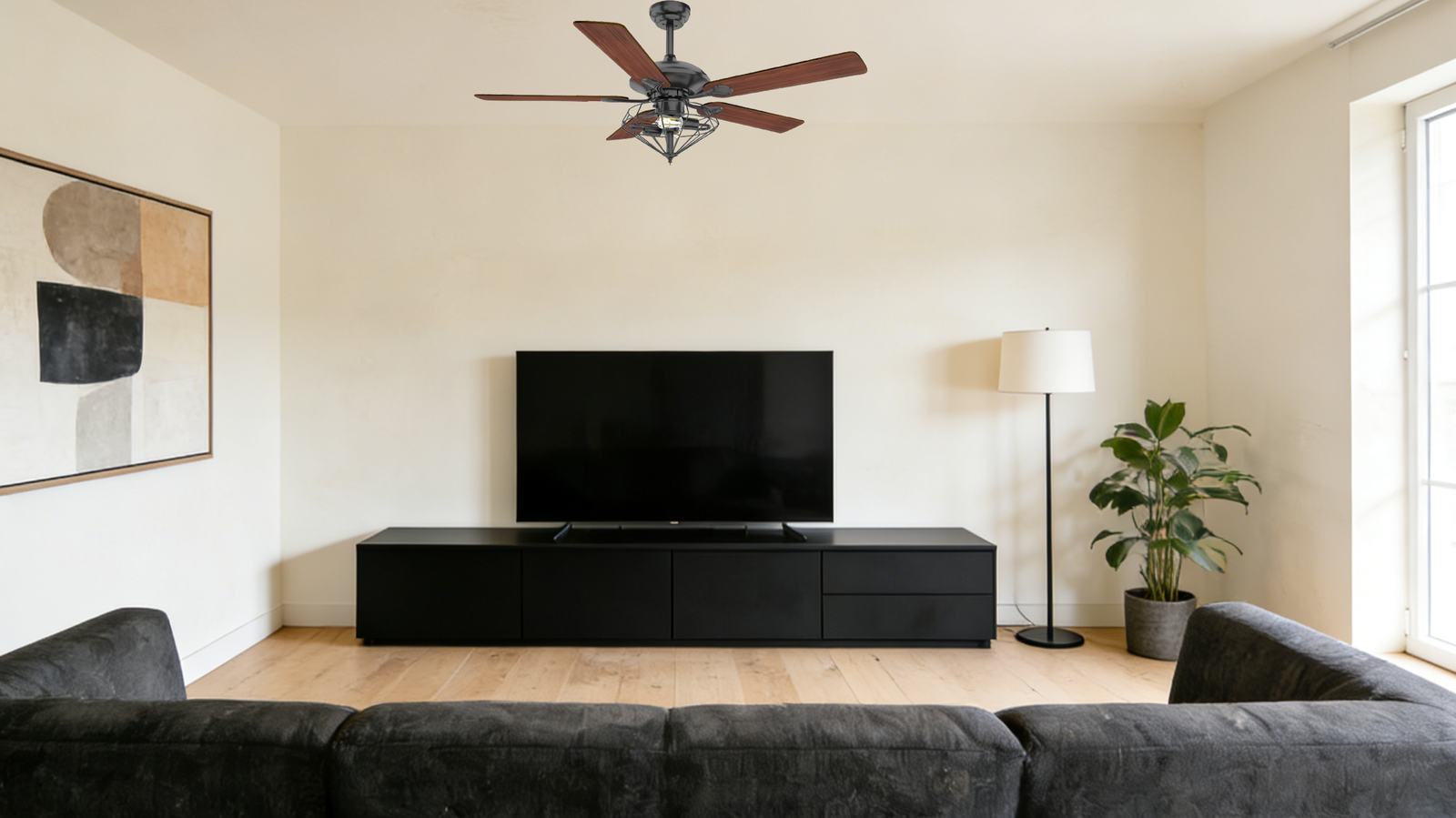 Rose Gold Light Kit 52-inch AC Motor Fan Light - Image 1