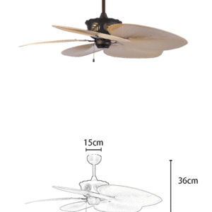 Oil Bronze Brown Leaf 52-inch DC Motor Fan Light - Image 2