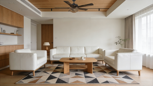 Distressed Walnut Leaf 52-inch AC Motor Fan Light