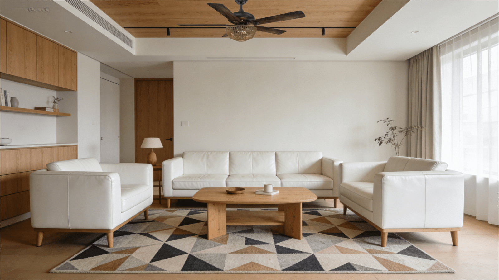 Distressed Walnut Leaf 52-inch AC Motor Fan Light - Image 1